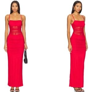 Superdown Celeste Maxi Dress Red Small